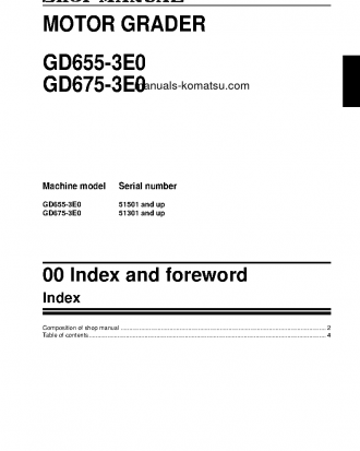 GD655-3(JPN)-TIER3 S/N 51501-UP Shop (repair) manual (English)