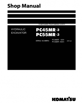 PC45MR-3(JPN) S/N 5001-UP Shop (repair) manual (English)