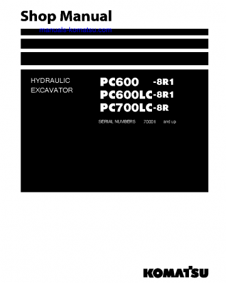 PC700LC-8(JPN)-R S/N 70001-UP Operation manual (English)