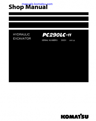 PC290LC-11(JPN) S/N 35001-UP Shop (repair) manual (English)