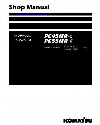 PC55MR-5(JPN) S/N 20001-UP Shop (repair) manual (English)