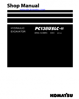 PC138USLC-11(JPN) S/N 50001-UP Shop (repair) manual (English)
