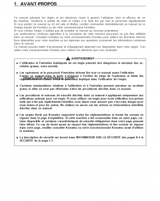 PC120LC-6(JPN) S/N 70001-UP Operation manual (French)