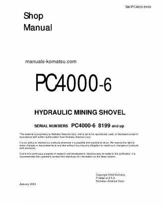 PC4000-6(DEU) S/N 08199-08199 Shop (repair) manual (English)