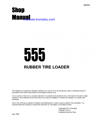 555 S/N ALL Shop (repair) manual (English)