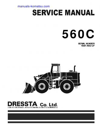 560C S/N P015001-UP Shop (repair) manual (English)