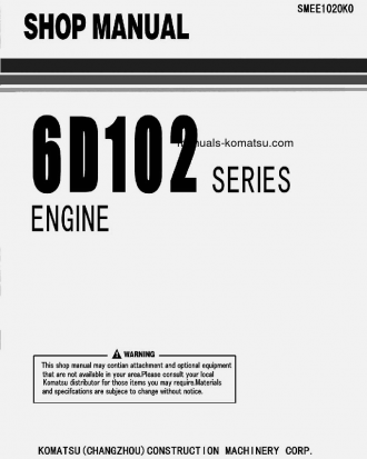 6D102 SERIES(CHN) Shop (repair) manual (English)