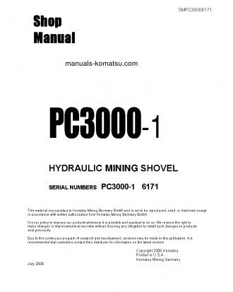 PC3000-1(DEU) S/N 06171 Shop (repair) manual (English)