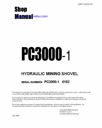 PC3000-1(DEU) S/N 06182 Shop (repair) manual (English)