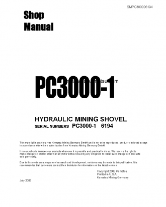 PC3000-1(DEU) S/N 06194 Shop (repair) manual (English)