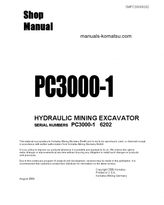 PC3000-1(DEU)-AQUA DIGGER S/N 06202 Shop (repair) manual (English)