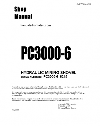 PC3000-6(DEU) S/N 06219-06219 Shop (repair) manual (English)