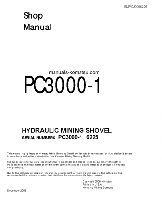 PC3000-1(DEU) S/N 06225 Shop (repair) manual (English)
