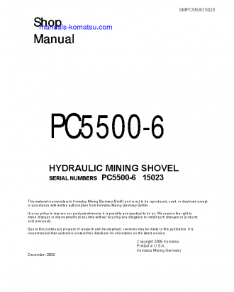 PC5500-6(DEU) S/N 15023 Shop (repair) manual (English)