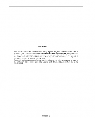 PC8000-6(DEU) S/N 12089-12093 Shop (repair) manual (English)