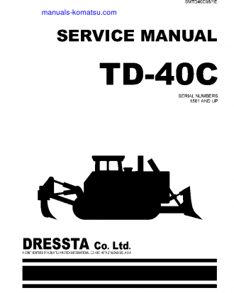 TD-40C S/N 1501-UP Shop (repair) manual (English)