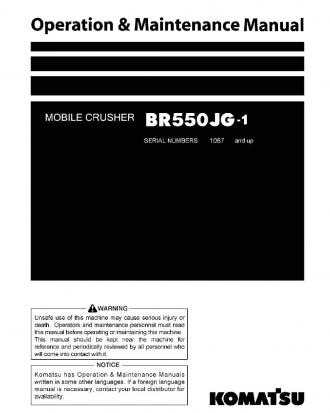 BR550JG-1(JPN) S/N 1067-UP Operation manual (English)