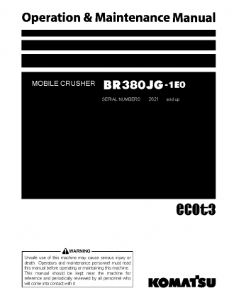 BR380JG-1(JPN)-E0 S/N 2621-UP Operation manual (English)