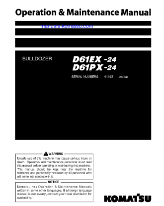 D61PX-24(JPN)-GATEWAY FUNCTION CONTROLLER S/N 41152-UP Operation manual (English)