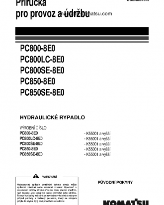 PC800LC-8(GBR)-E0 S/N K55001-UP Operation manual (Czech)