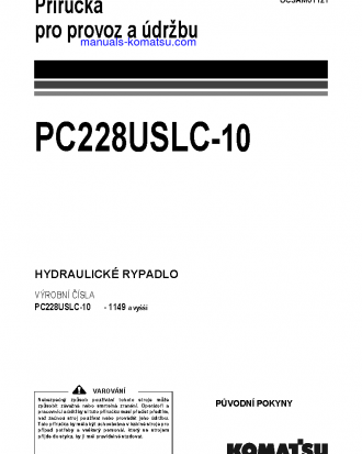 PC228USLC-10(GBR) S/N 1149-UP Operation manual (Czech)