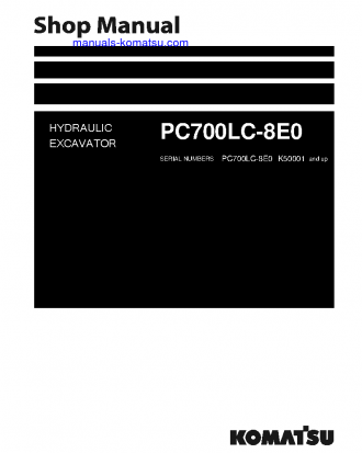 PC700LC-8(GBR)-E0 S/N K50001-UP Shop (repair) manual (English)