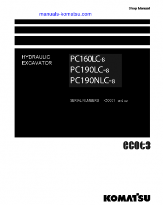 PC160LC-8(GBR) S/N K50001-UP Shop (repair) manual (English)