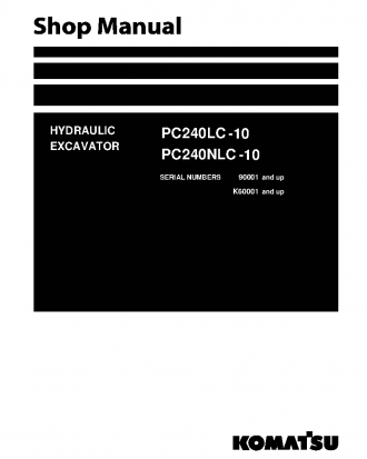 PC240NLC-10(GBR) S/N K60001-UP Shop (repair) manual (English)