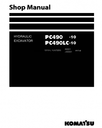 PC490-10(GBR) S/N 80001-UP Shop (repair) manual (English)