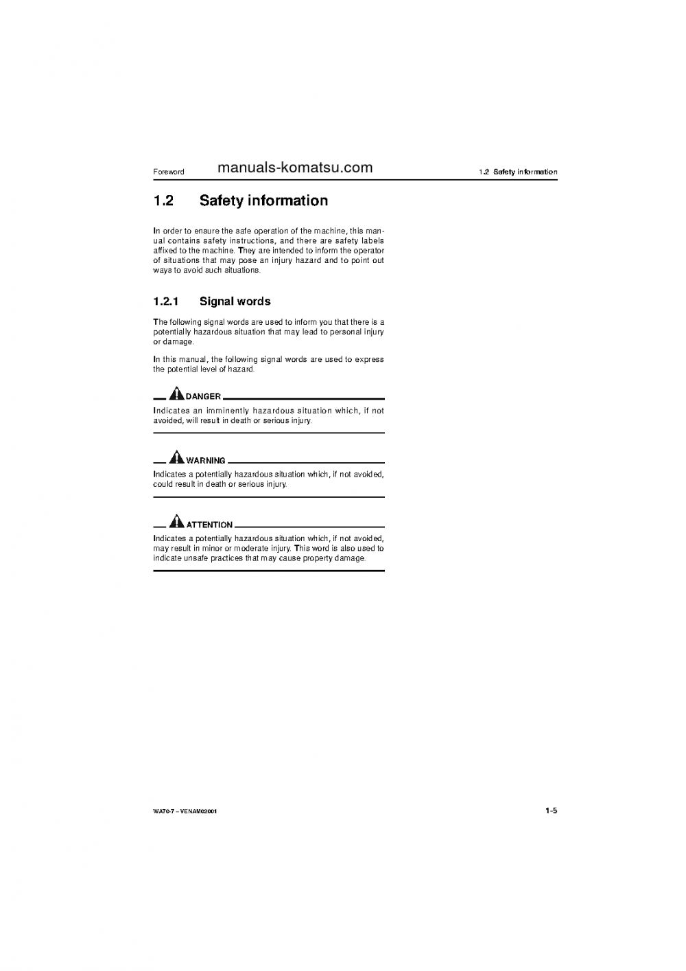 Protected: WA70-7(DEU) S/N H62051-UP Operation manual (English)