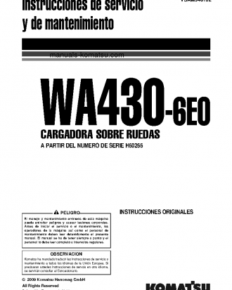 WA430-6(DEU) S/N H60266-UP Operation manual (Spanish)