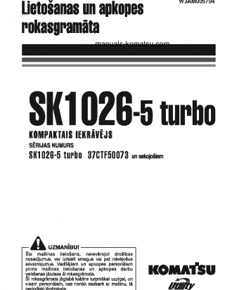 SK1026-5(ITA) S/N 37CTF50073-37CTF50082 Operation manual (Latvian)