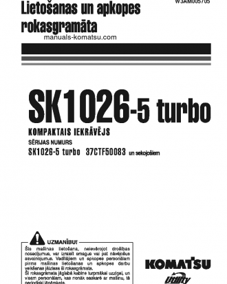SK1026-5(ITA) S/N 37CTF50083-UP Operation manual (Latvian)