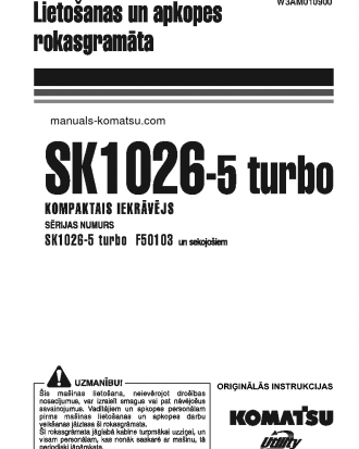 SK1026-5(ITA)-TURBO S/N F50103-UP Operation manual (Latvian)