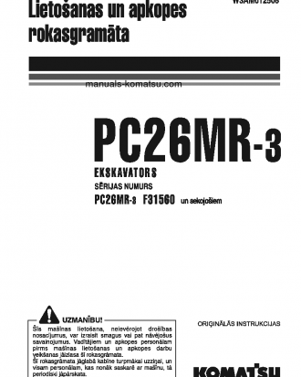 PC26MR-3(ITA) S/N F31560-UP Operation manual (Latvian)