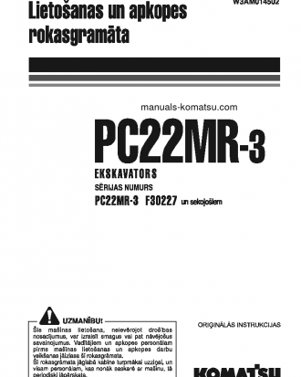 PC22MR-3(ITA) S/N F30227-UP Operation manual (Latvian)