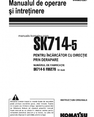 SK714-5(ITA)-/ S/N F05278-UP Operation manual (Romanian)