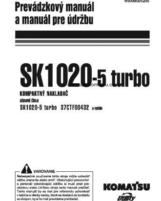 SK1020-5(ITA)-TURBO S/N 37CTF00432-37CTF00654 Operation manual (Slovak)