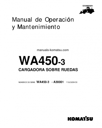 WA450-3(USA)-L S/N A30001-UP Operation manual (Spanish)