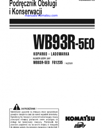 WB93R-5(ITA)-TIER 3 S/N F61235-UP Operation manual (Polish)