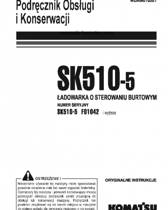 SK510-5(ITA) S/N F01042-UP Operation manual (Polish)