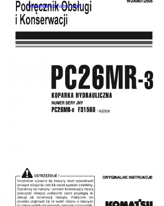 PC26MR-3(ITA) S/N F31560-UP Operation manual (Polish)