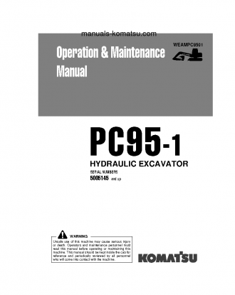 PC95-1(ITA) S/N R05145-UP Operation manual (English)