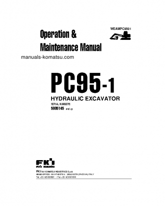 PC95-1(ITA) S/N R05145-UP Operation manual (English)