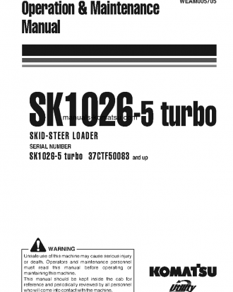 SK1026-5(ITA) S/N 37CTF50083-UP Operation manual (English)