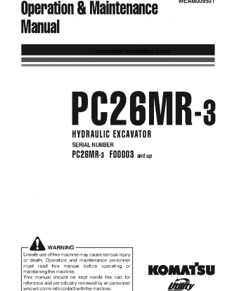 PC26MR-3(ITA) S/N F00003-F30412 Operation manual (English)