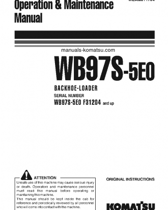 WB97S-5(ITA)-TIER 3 S/N F31204-UP Operation manual (English)