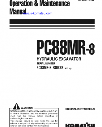 PC88MR-8(ITA) S/N F80362-UP Operation manual (English)