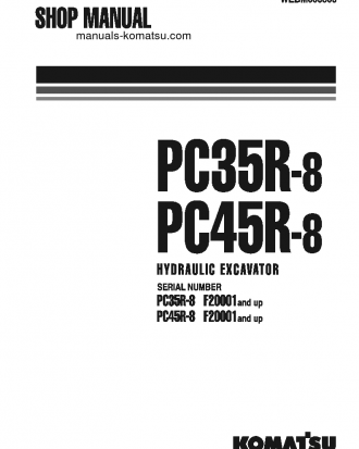 PC35R-8(ITA) S/N F20001-F20931 Shop (repair) manual (English)