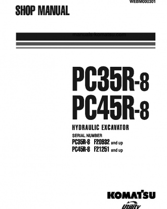 PC35R-8(ITA) S/N F20932-UP Shop (repair) manual (English)